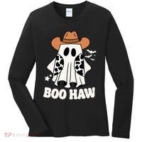 Boo Haw Country Ghost Funny Halloween Women's Long Sleeve Shirt thumb 0