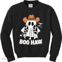 Boo Haw Country Ghost Funny Halloween Kids Sweatshirt thumb 0