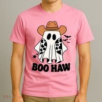 Boo Haw Country Ghost Funny Halloween T-Shirt thumb 3