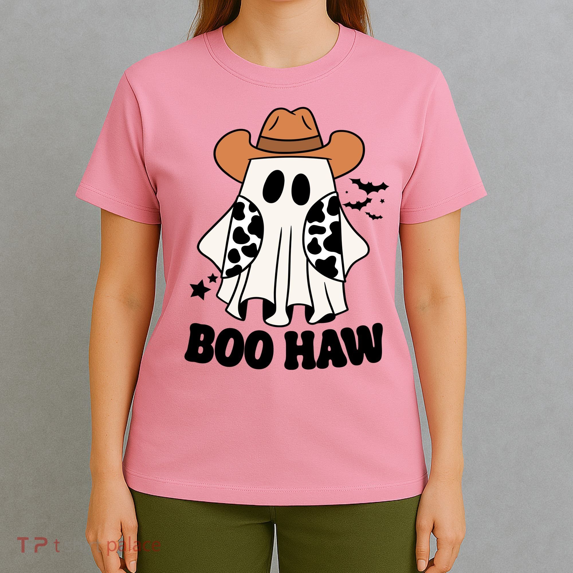 Boo Haw Country Ghost Funny Halloween T-Shirt
