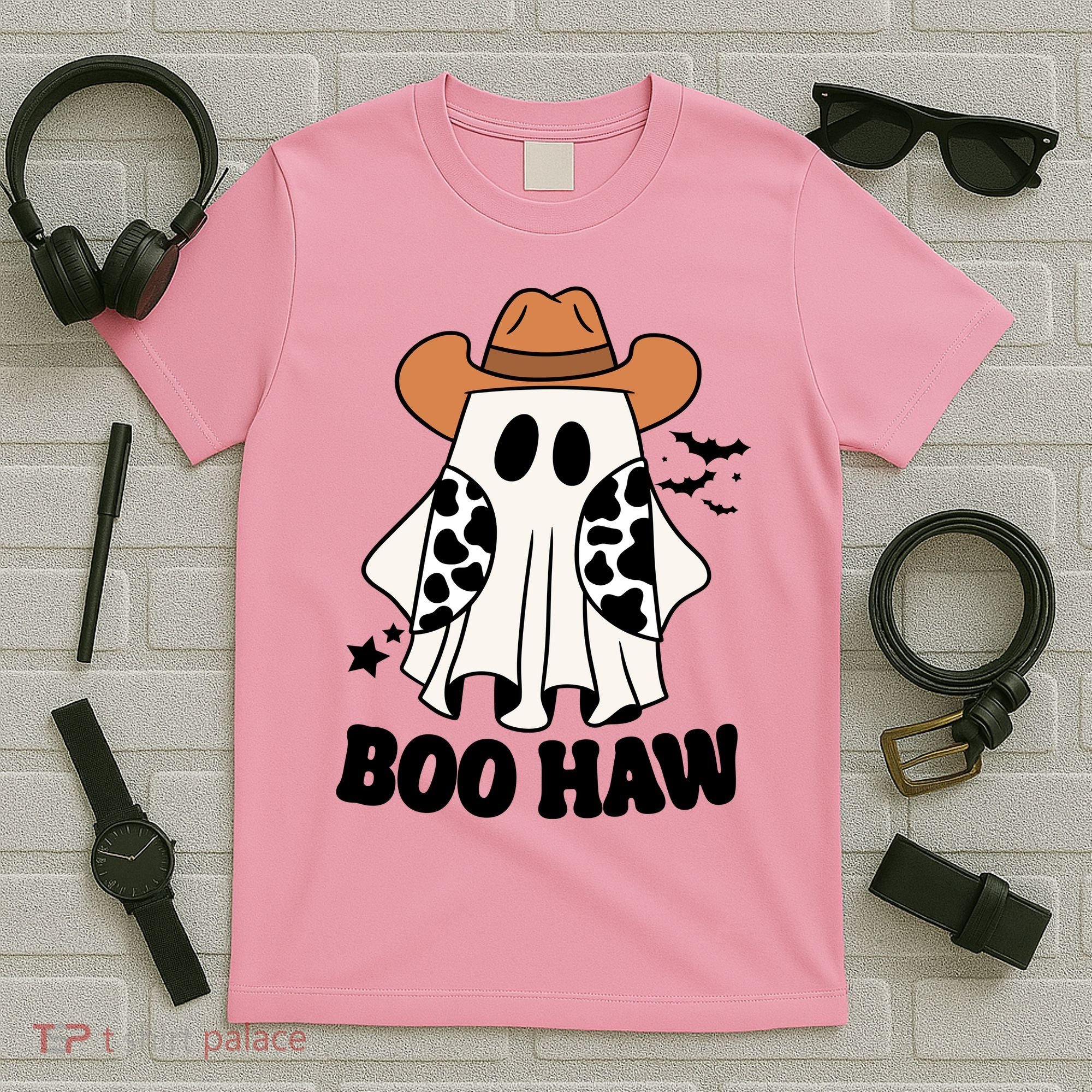 Boo Haw Country Ghost Funny Halloween T-Shirt