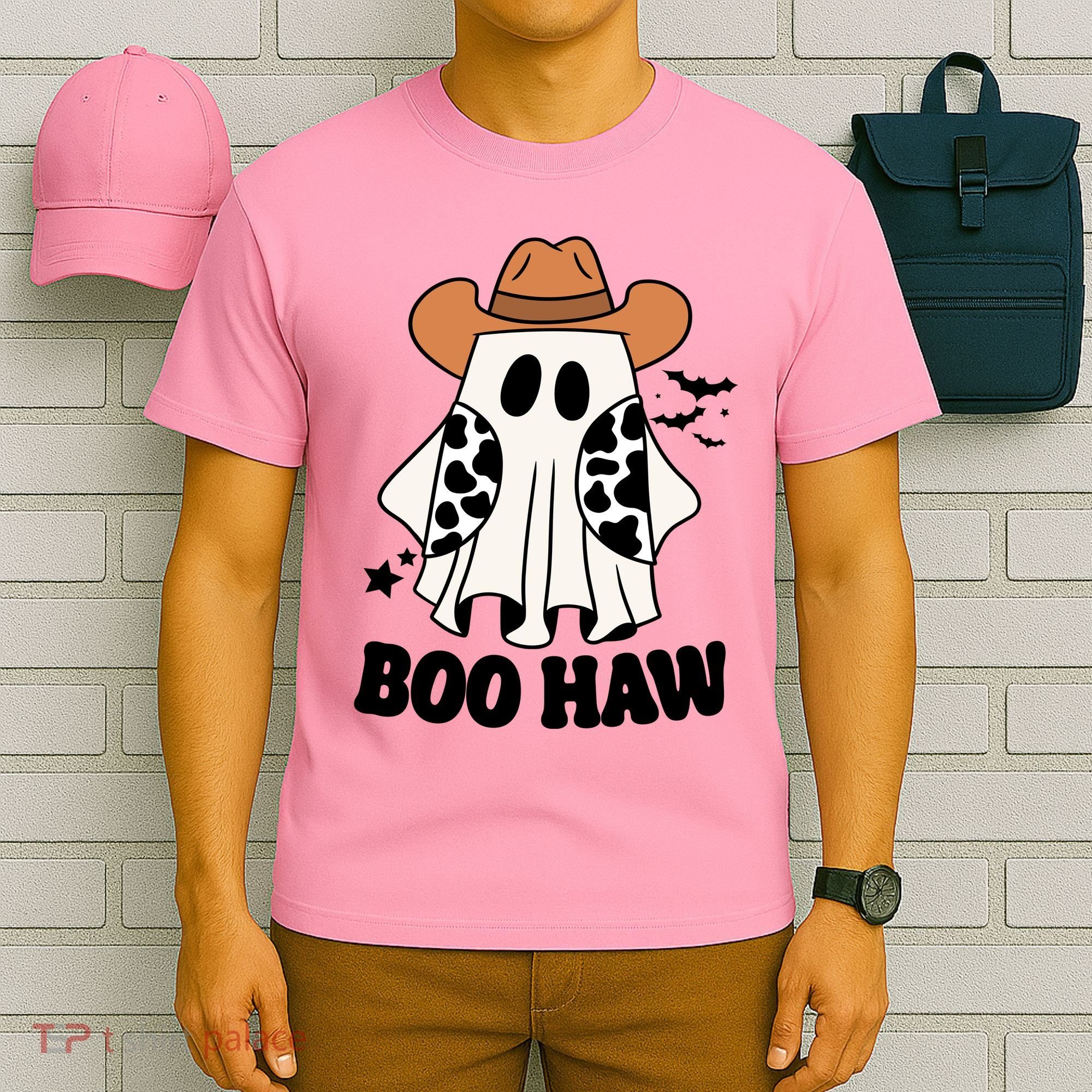 Boo Haw Country Ghost Funny Halloween T-Shirt