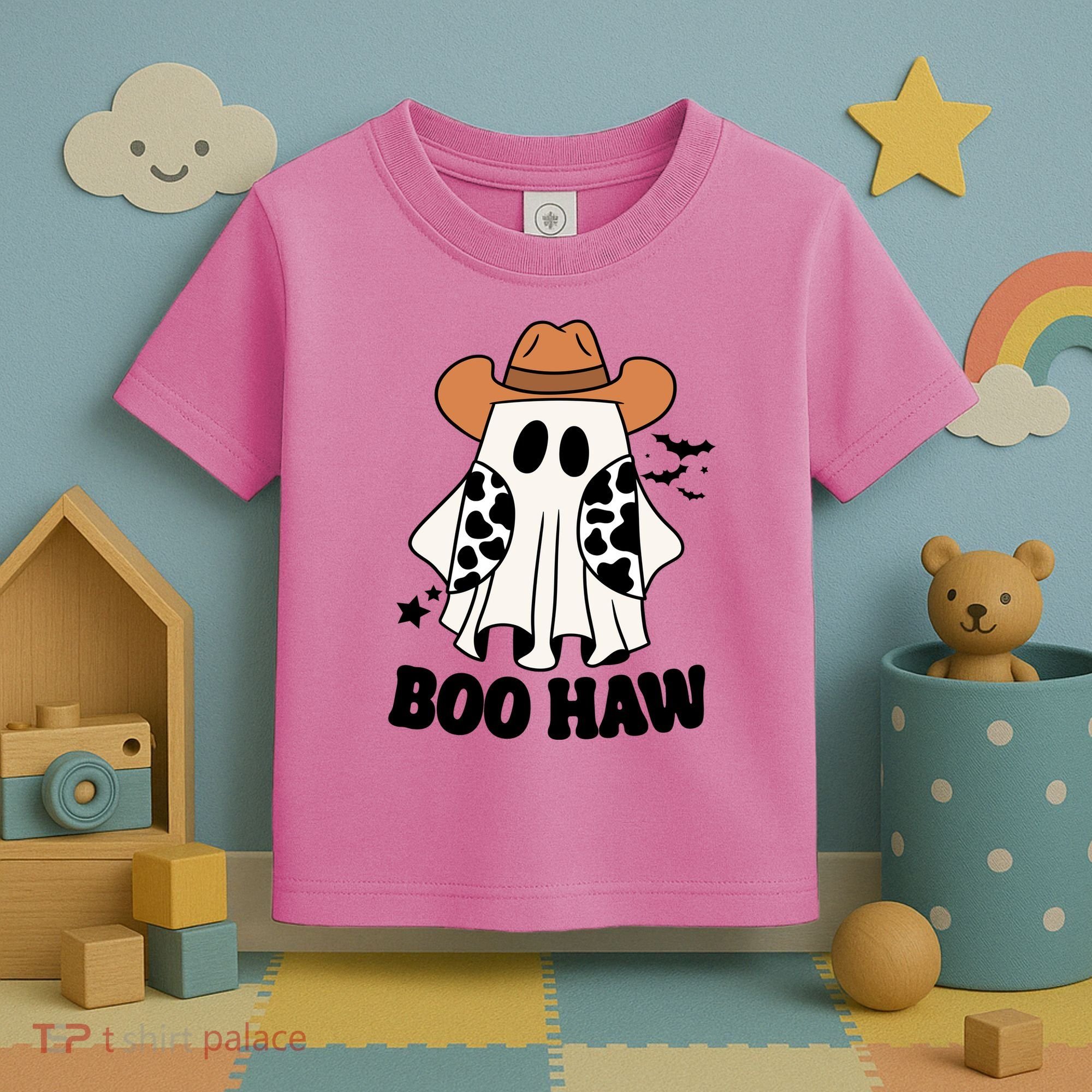 Boo Haw Country Ghost Funny Halloween Toddler T-Shirt