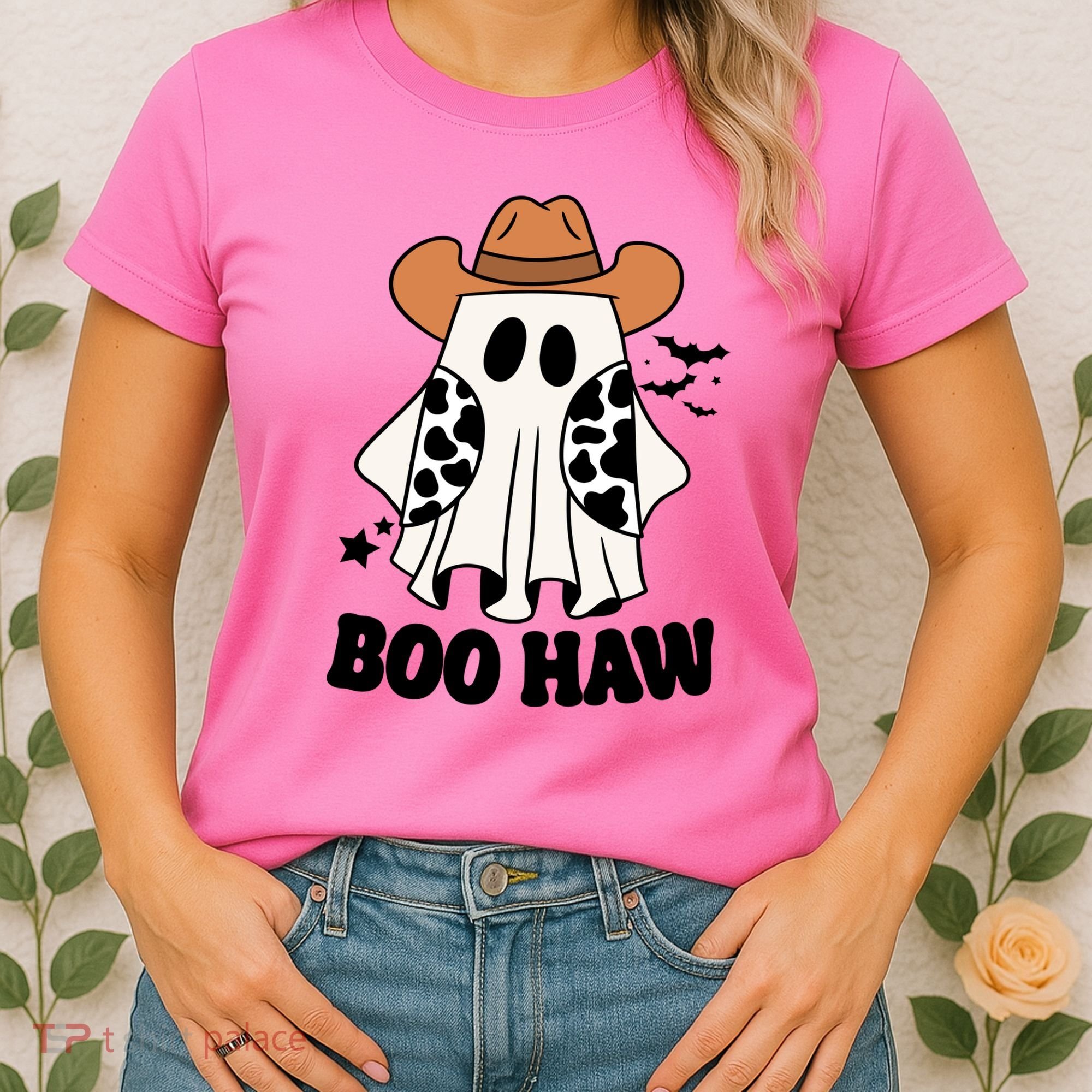 Boo Haw Country Ghost Funny Halloween Women's T-Shirt