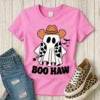 Boo Haw Country Ghost Funny Halloween Women's T-Shirt thumb 3