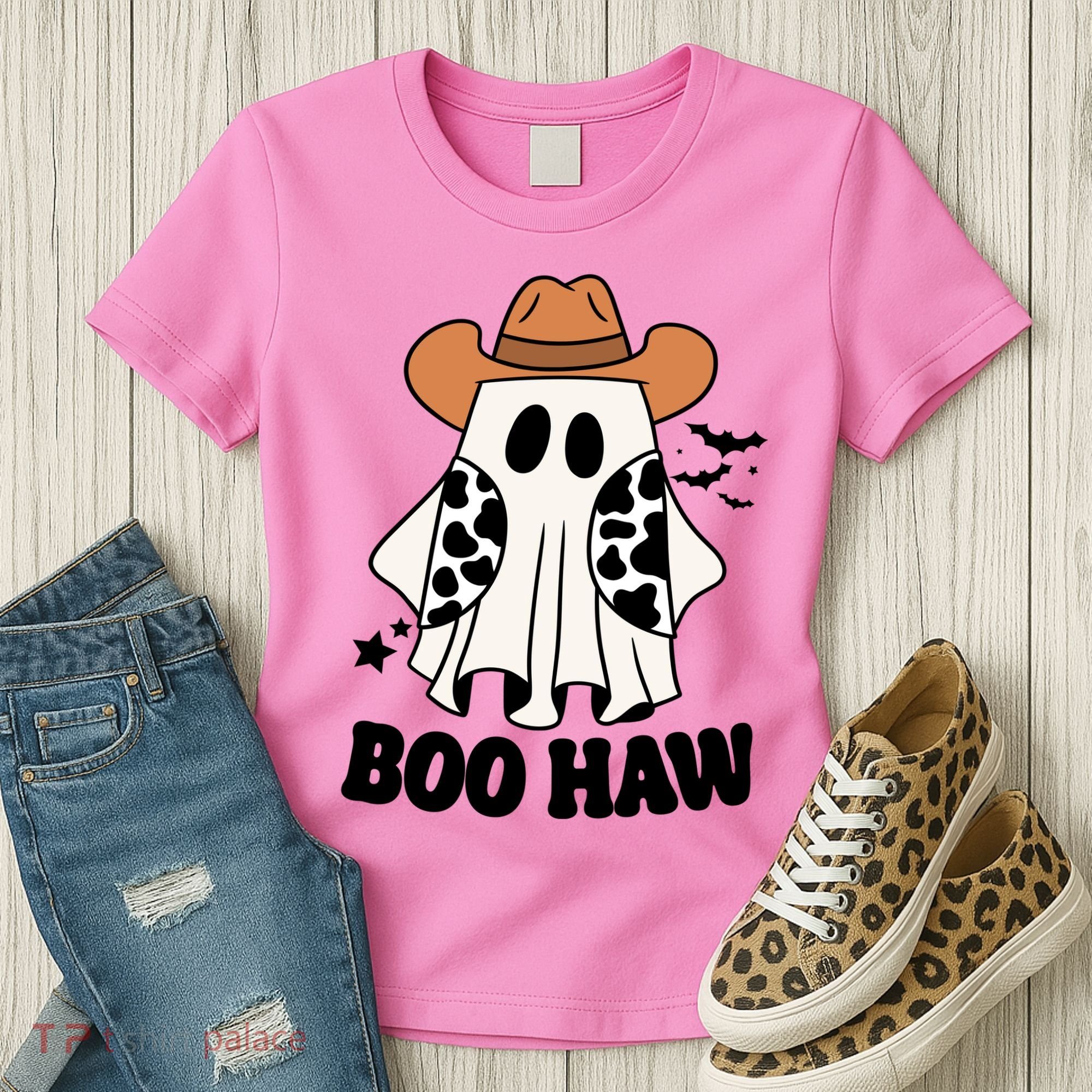 Boo Haw Country Ghost Funny Halloween Women's T-Shirt