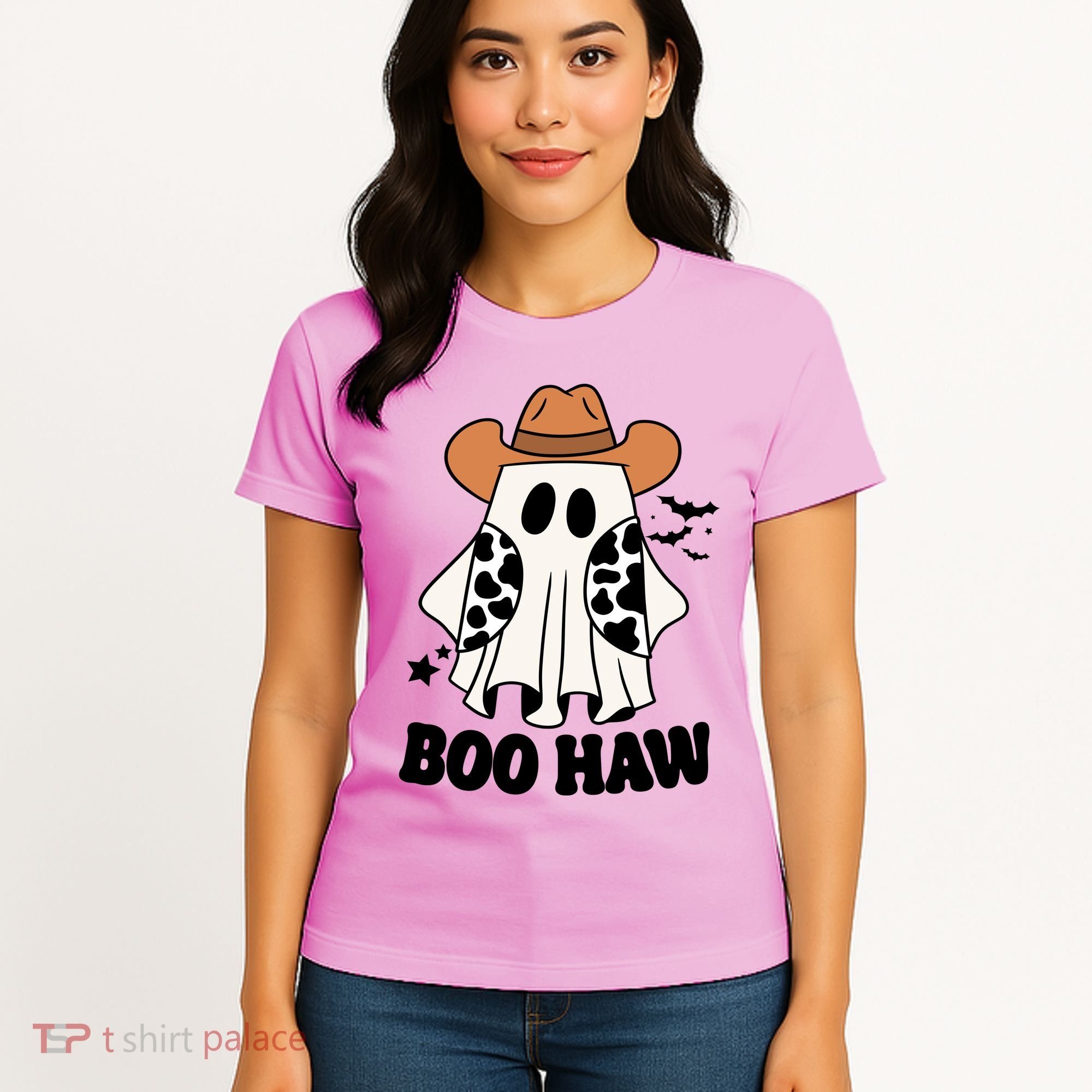 Boo Haw Country Ghost Funny Halloween Women's T-Shirt