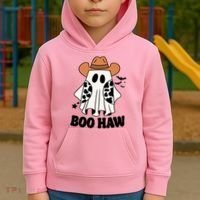 Boo Haw Country Ghost Funny Halloween Kids Hoodie thumb 2