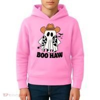 Boo Haw Country Ghost Funny Halloween Kids Hoodie thumb 4