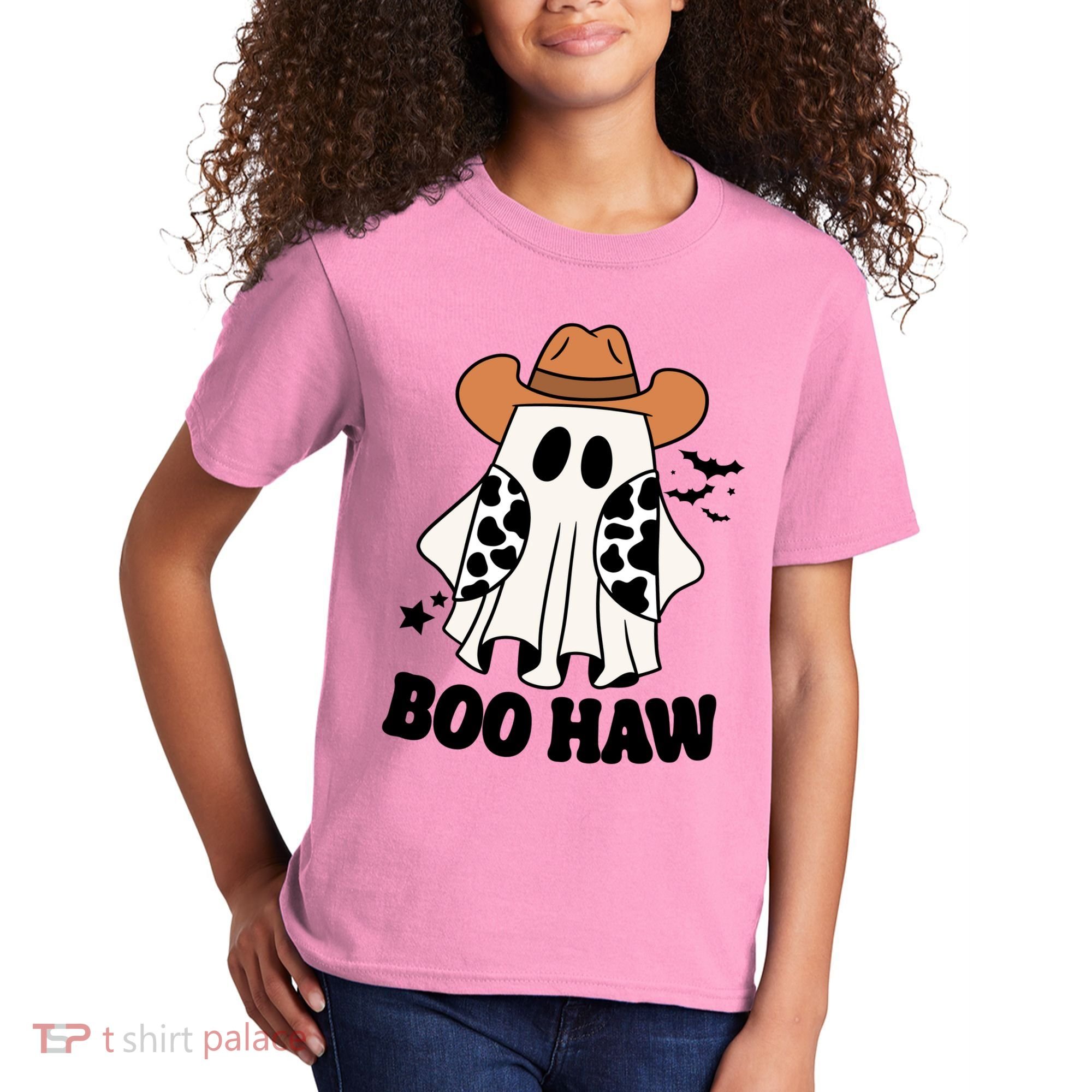 Boo Haw Country Ghost Funny Halloween Kids T-Shirt