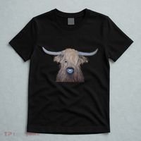 Bull Highland Cow Painting Charming Art T-Shirt thumb 5
