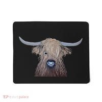 Bull Highland Cow Painting Charming Art Mousepad thumb 0