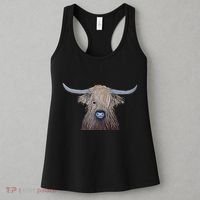 Bull Highland Cow Painting Charming Art Women's Tank Top thumb 3