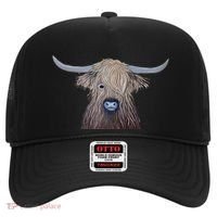 Bull Highland Cow Painting Charming Art Hat thumb 0