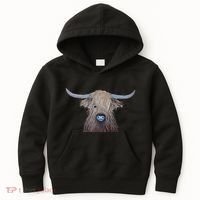 Bull Highland Cow Painting Charming Art Kids Hoodie thumb 0