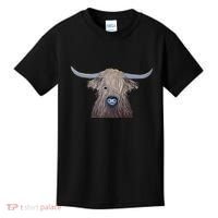 Bull Highland Cow Painting Charming Art Kids T-Shirt thumb 0