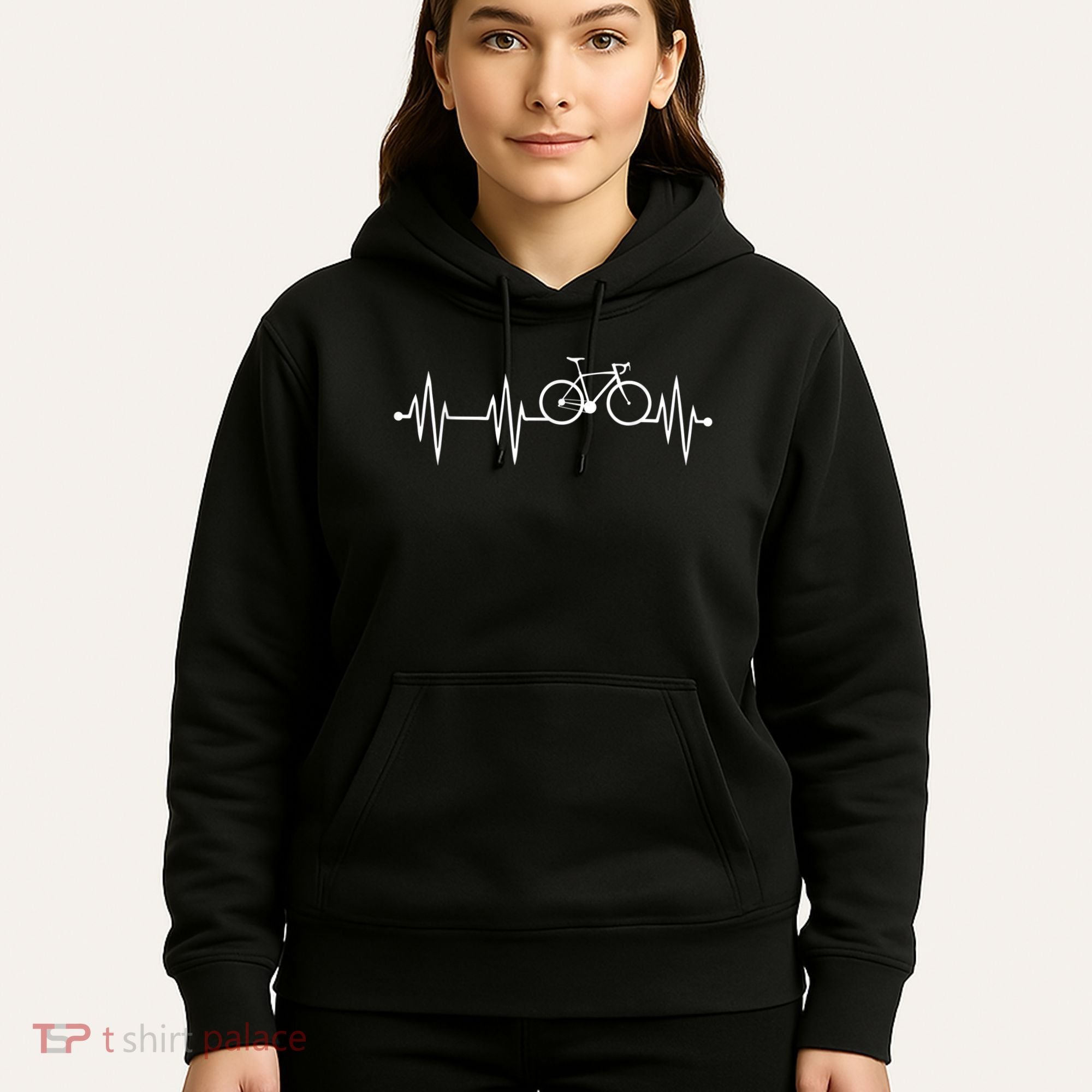 Bicycle Heartbeat Cycling For Cyclist Hoodie