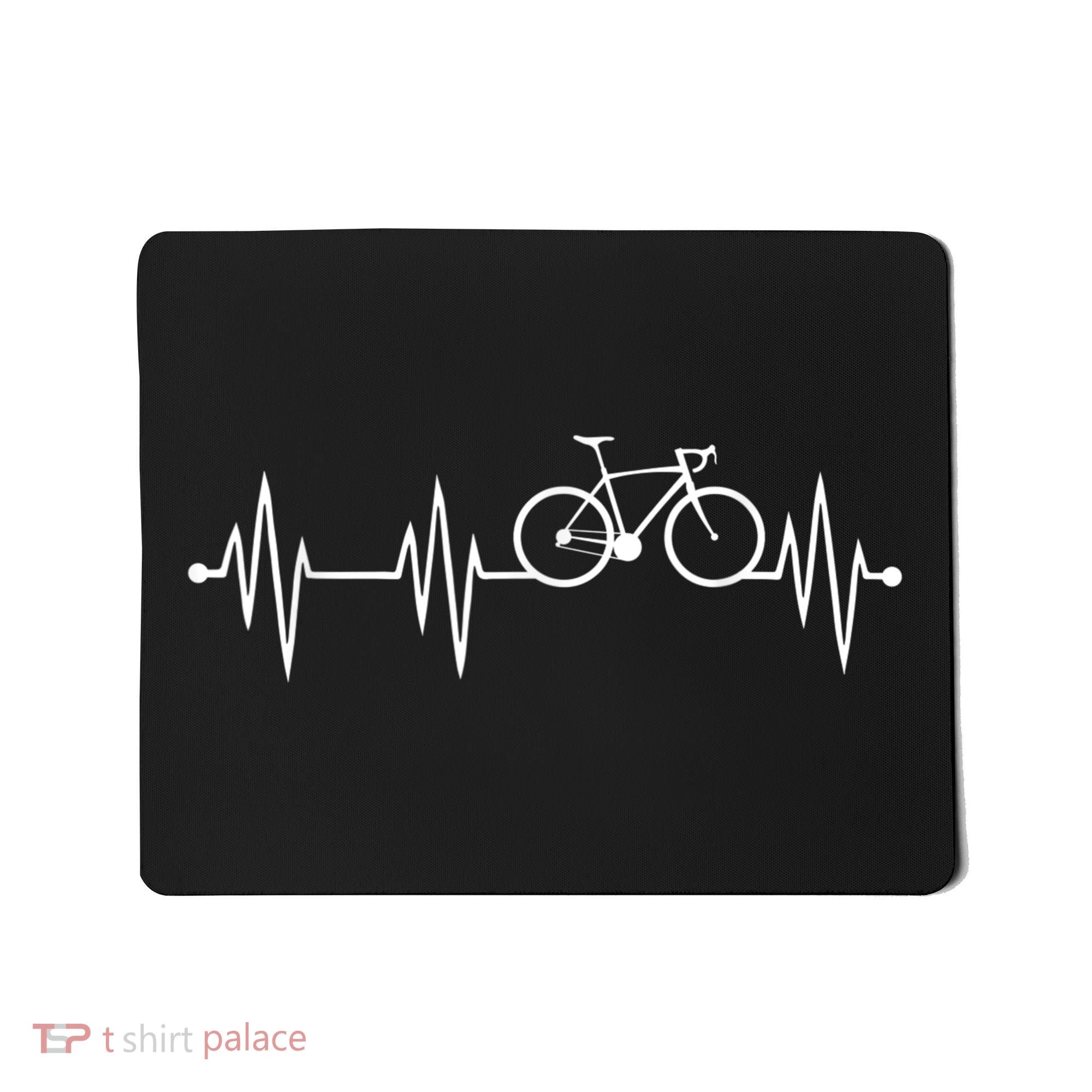 Bicycle Heartbeat Cycling For Cyclist Mousepad