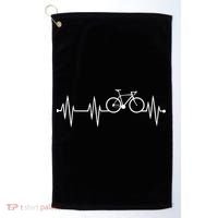 Bicycle Heartbeat Cycling For Cyclist Golf Towel thumb 0