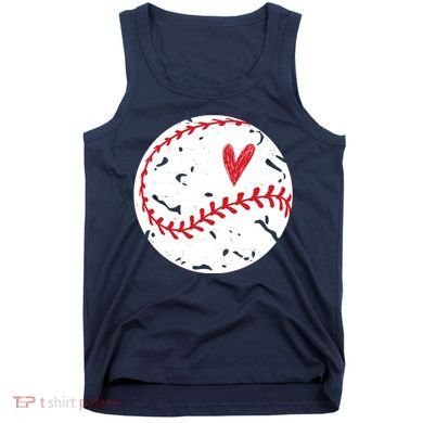 Baseball Heart Cute Vintage Sport Tank Top