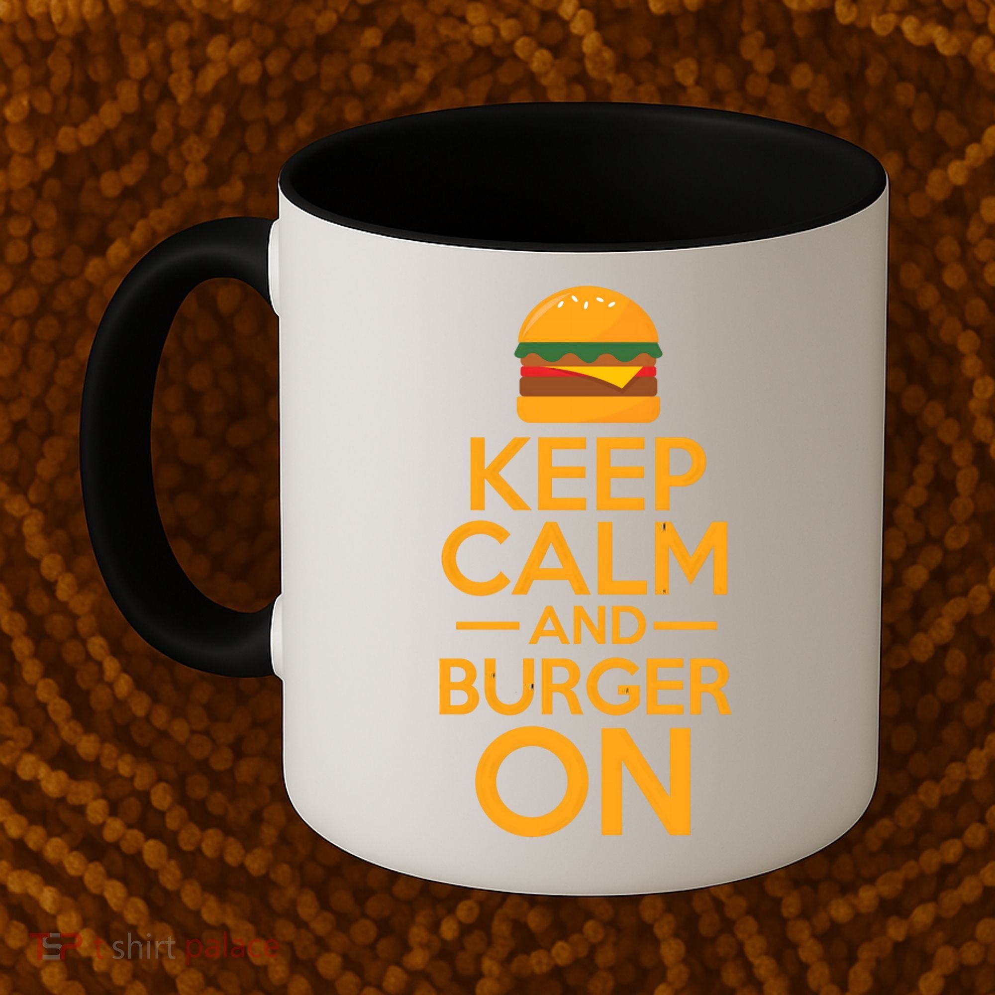 Burger Hamburger Cheeseburger Keep Calm And Burger On Gift Coffee Mug
