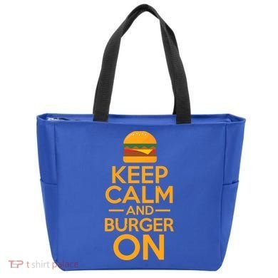 Burger Hamburger Cheeseburger Keep Calm And Burger On Gift Tote Bag