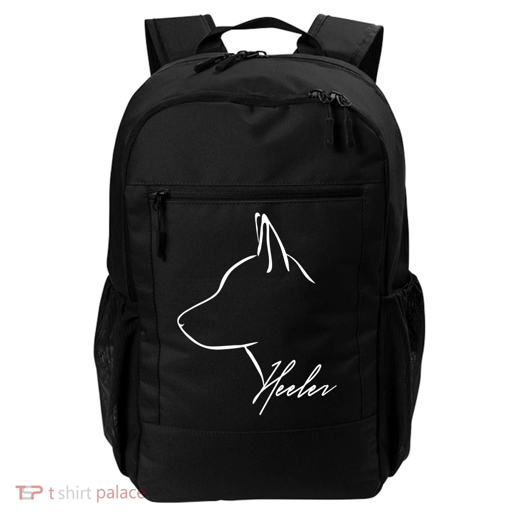 Blue Heeler Cattle Dog Profile Dog Mom Gift Present Cool Gift Backpack