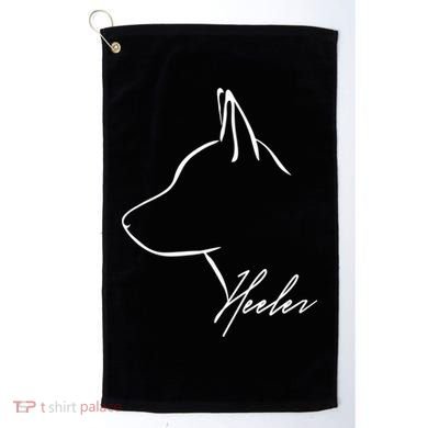 Blue Heeler Cattle Dog Profile Dog Mom Gift Present Cool Gift Golf Towel