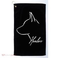 Blue Heeler Cattle Dog Profile Dog Mom Gift Present Cool Gift Golf Towel thumb 0