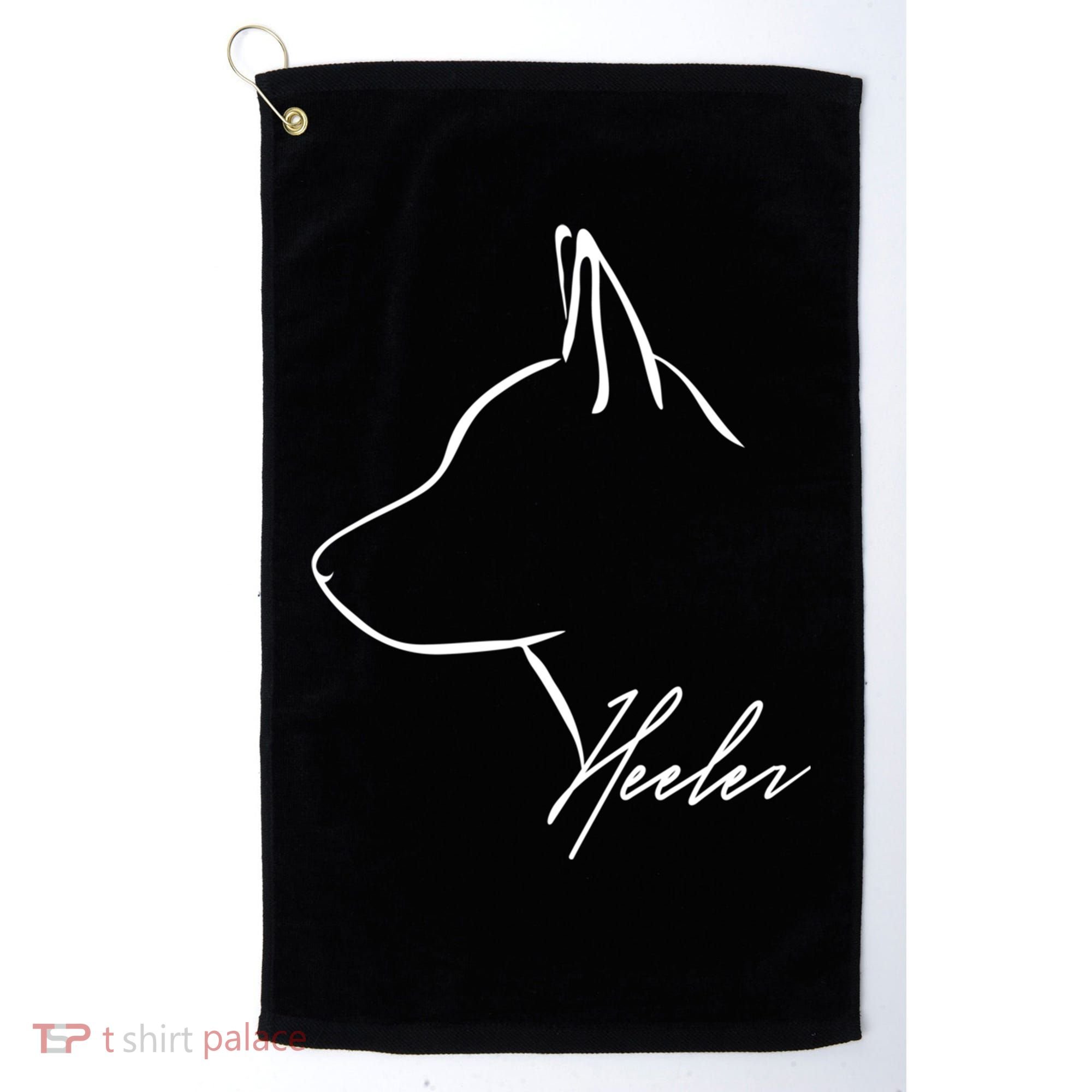 Blue Heeler Cattle Dog Profile Dog Mom Gift Present Cool Gift Golf Towel