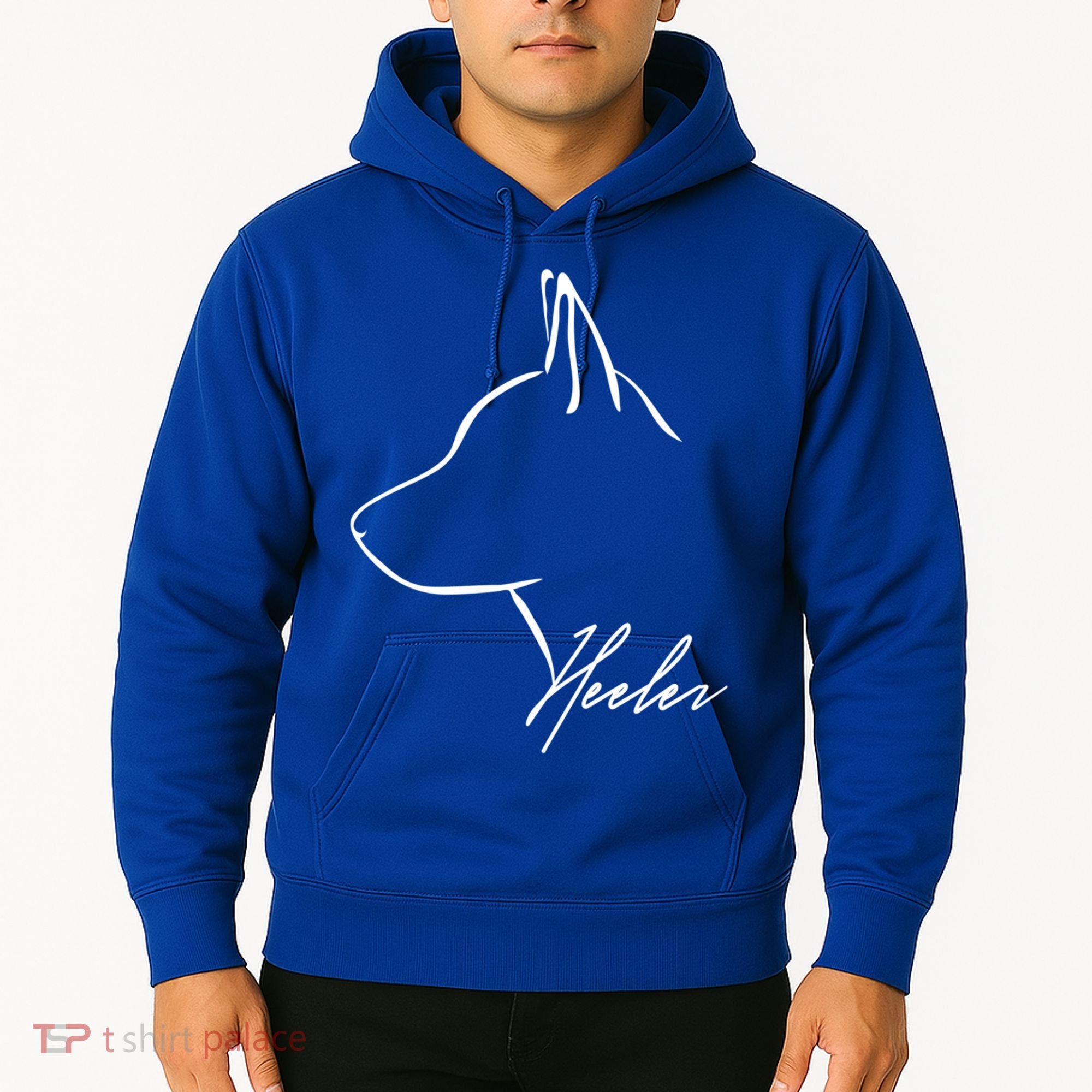 Blue Heeler Cattle Dog Profile Dog Mom Gift Present Cool Gift Hoodie