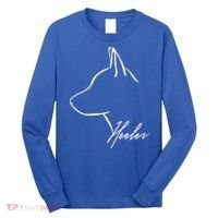 Blue Heeler Cattle Dog Profile Dog Mom Gift Present Cool Gift Long Sleeve Shirt thumb 0