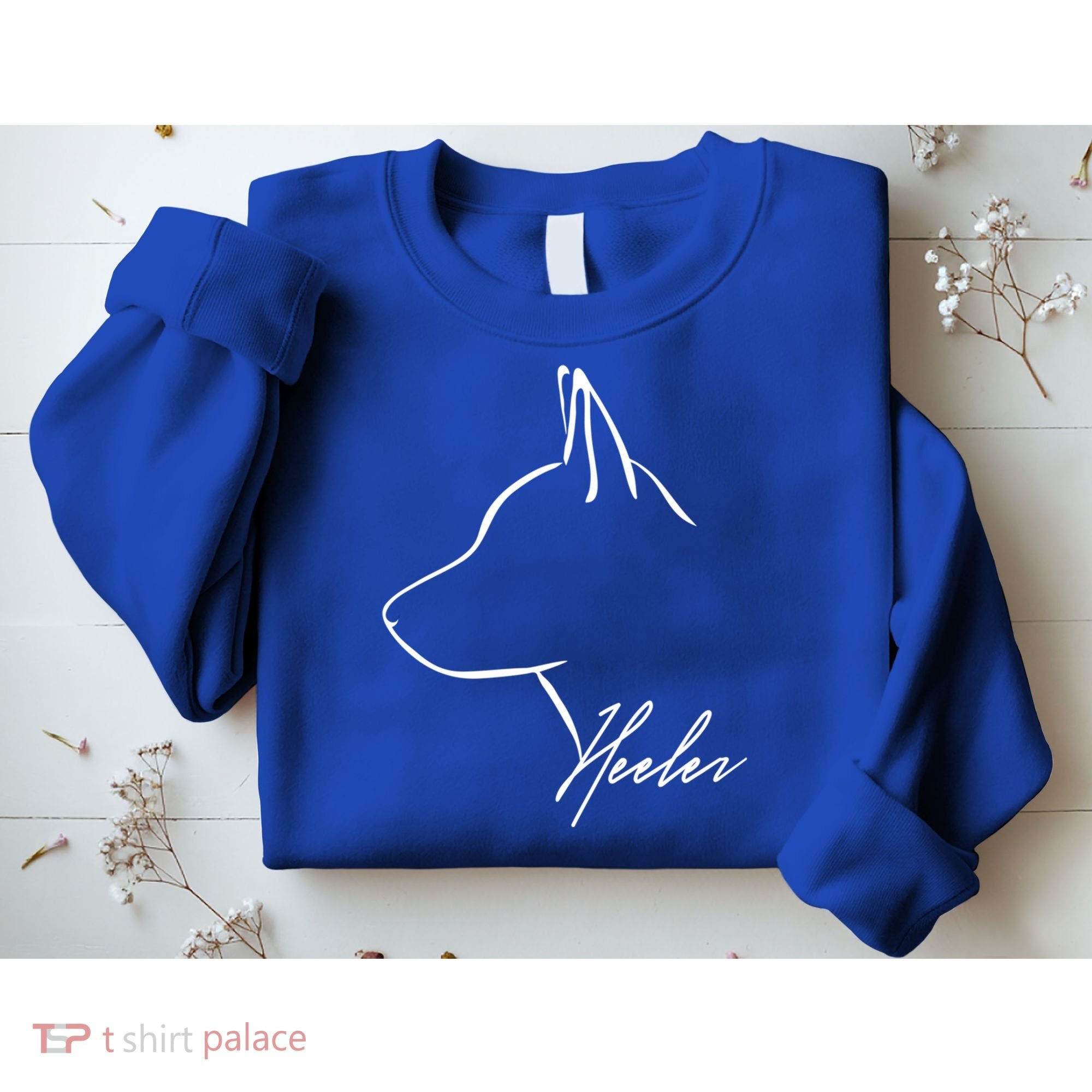 Blue Heeler Cattle Dog Profile Dog Mom Gift Present Cool Gift Sweatshirt