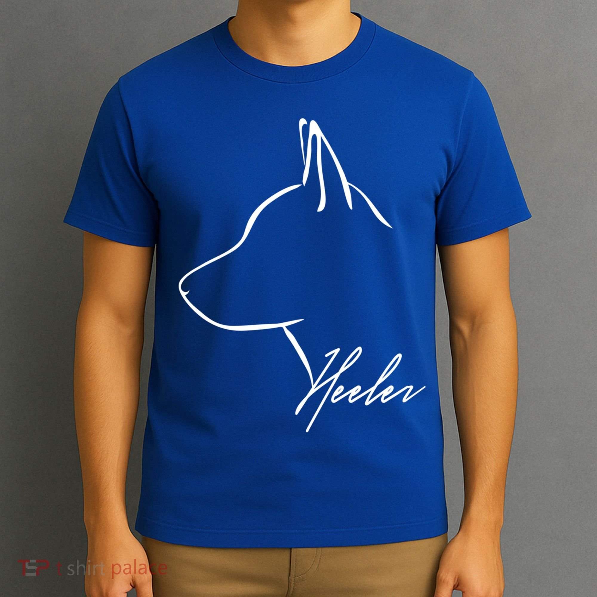 Blue Heeler Cattle Dog Profile Dog Mom Gift Present Cool Gift T-Shirt