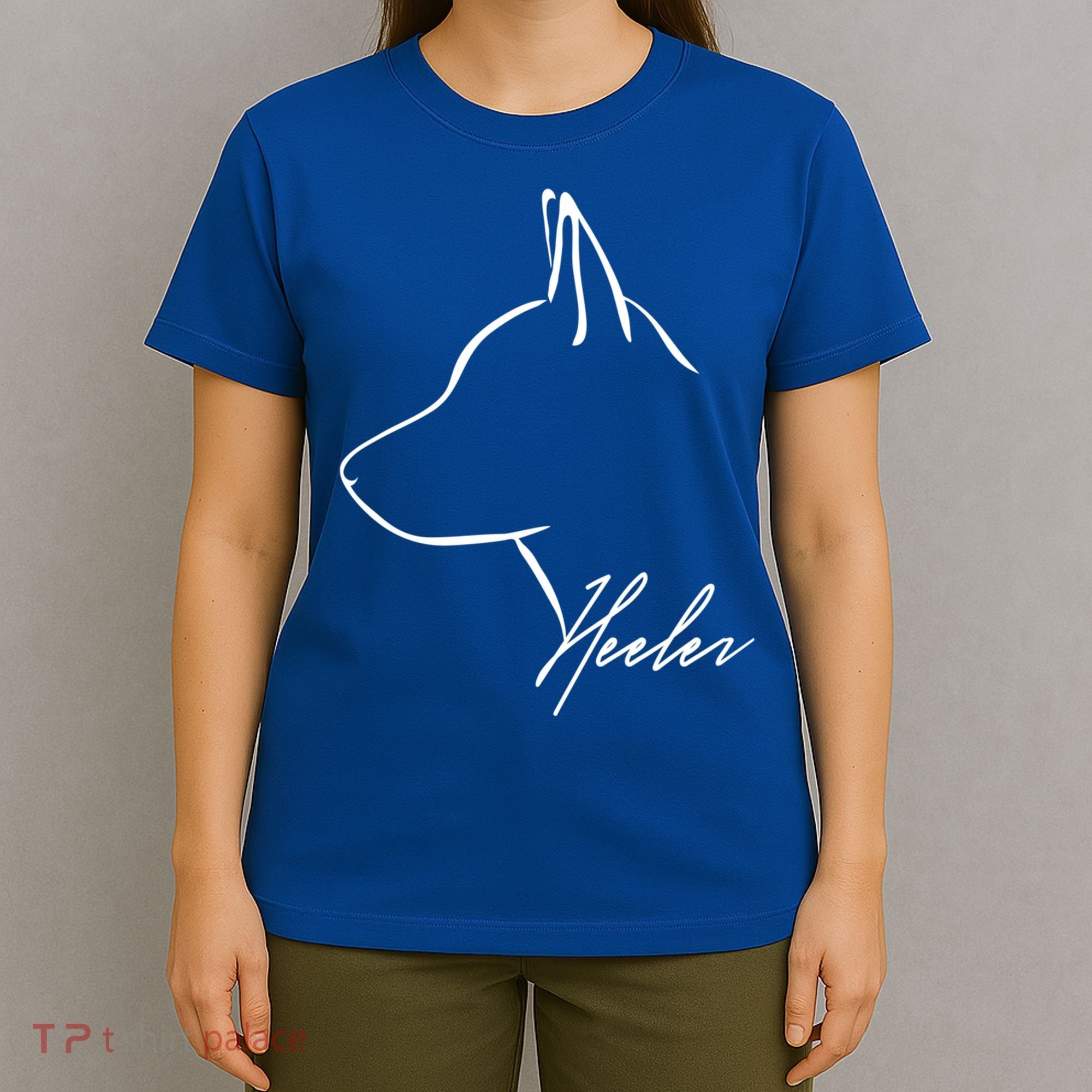 Blue Heeler Cattle Dog Profile Dog Mom Gift Present Cool Gift T-Shirt