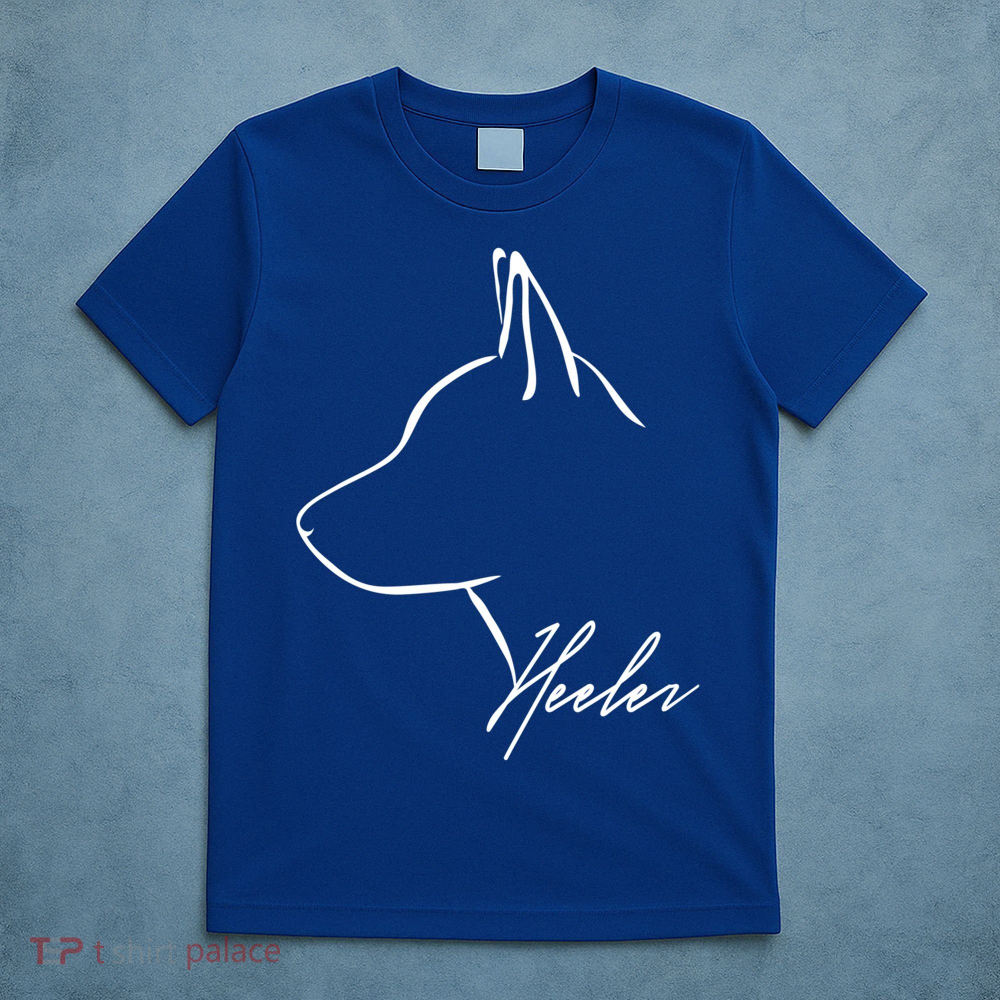 Blue Heeler Cattle Dog Profile Dog Mom Gift Present Cool Gift T-Shirt