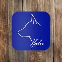 Blue Heeler Cattle Dog Profile Dog Mom Gift Present Cool Gift Coaster thumb 0