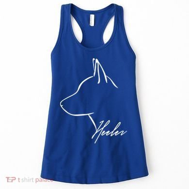Blue Heeler Cattle Dog Profile Dog Mom Gift Present Cool Gift Women's Tank Top
