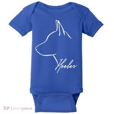 Blue Heeler Cattle Dog Profile Dog Mom Gift Present Cool Gift Baby Bodysuit