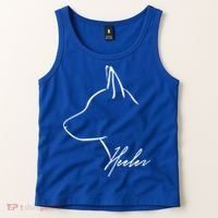 Blue Heeler Cattle Dog Profile Dog Mom Gift Present Cool Gift Tank Top thumb 2