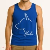 Blue Heeler Cattle Dog Profile Dog Mom Gift Present Cool Gift Tank Top thumb 3