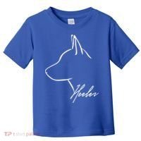 Blue Heeler Cattle Dog Profile Dog Mom Gift Present Cool Gift Toddler T-Shirt thumb 0