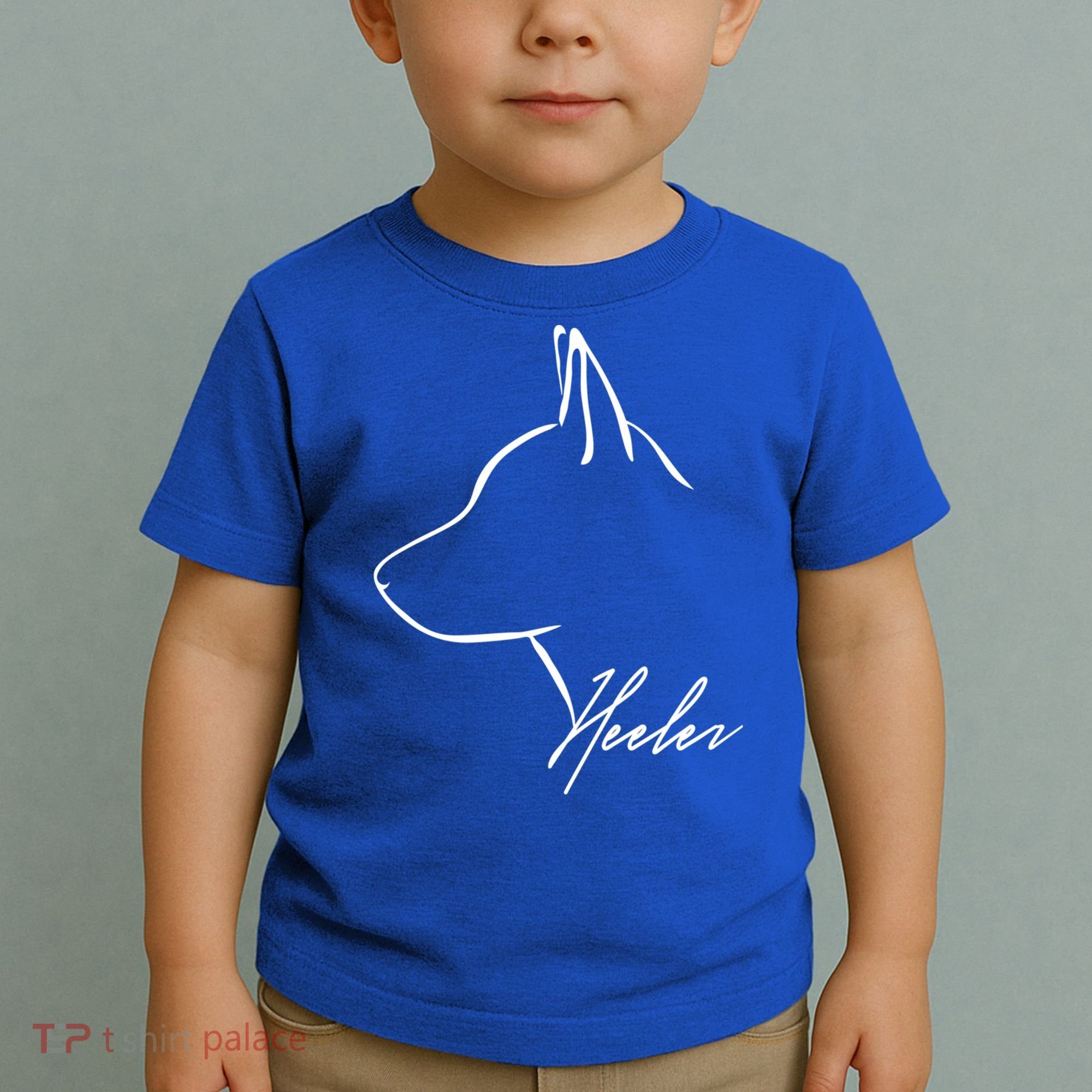 Blue Heeler Cattle Dog Profile Dog Mom Gift Present Cool Gift Toddler T-Shirt