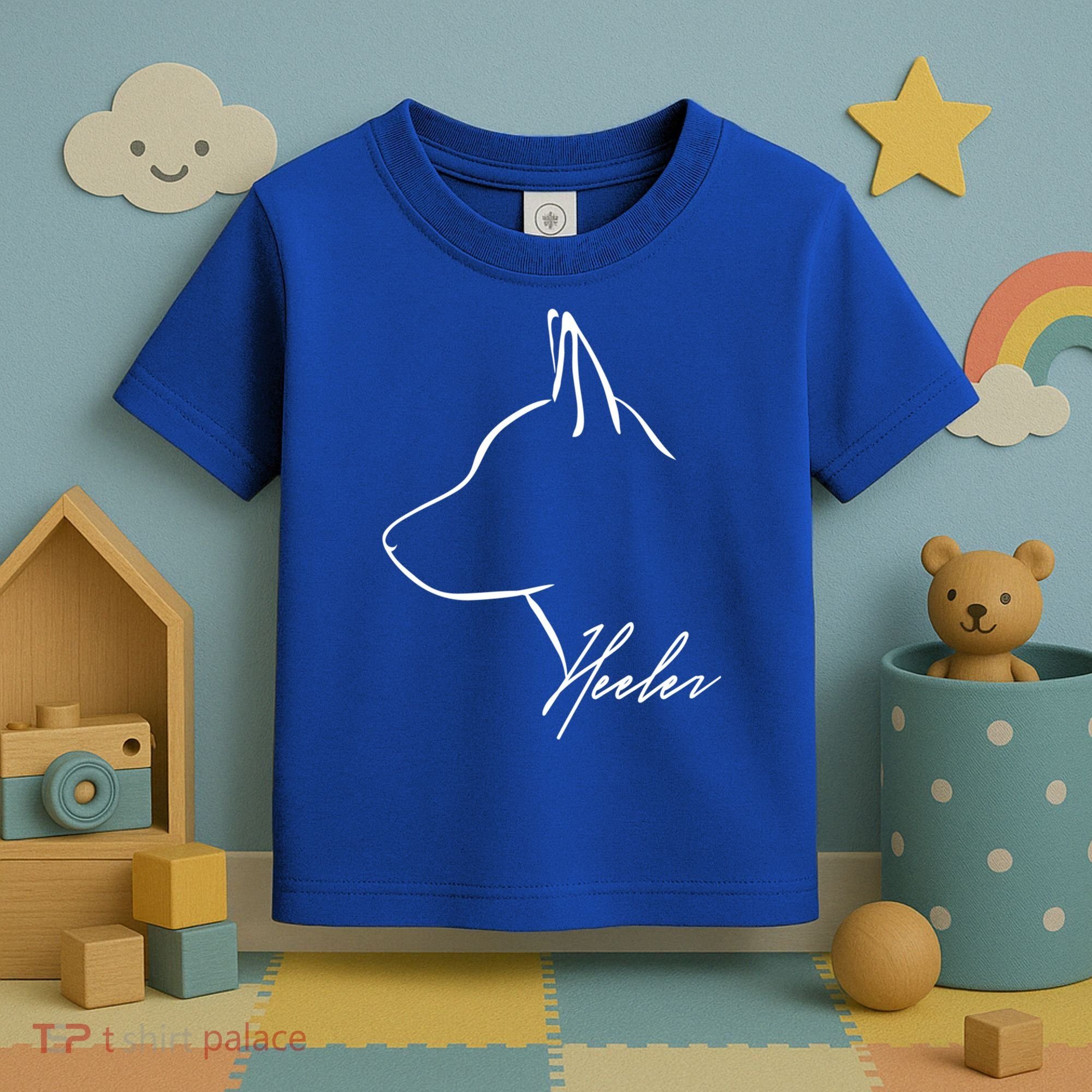 Blue Heeler Cattle Dog Profile Dog Mom Gift Present Cool Gift Toddler T-Shirt