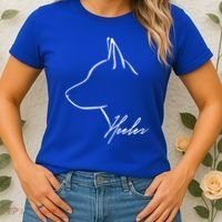 Blue Heeler Cattle Dog Profile Dog Mom Gift Present Cool Gift Women's T-Shirt thumb 2