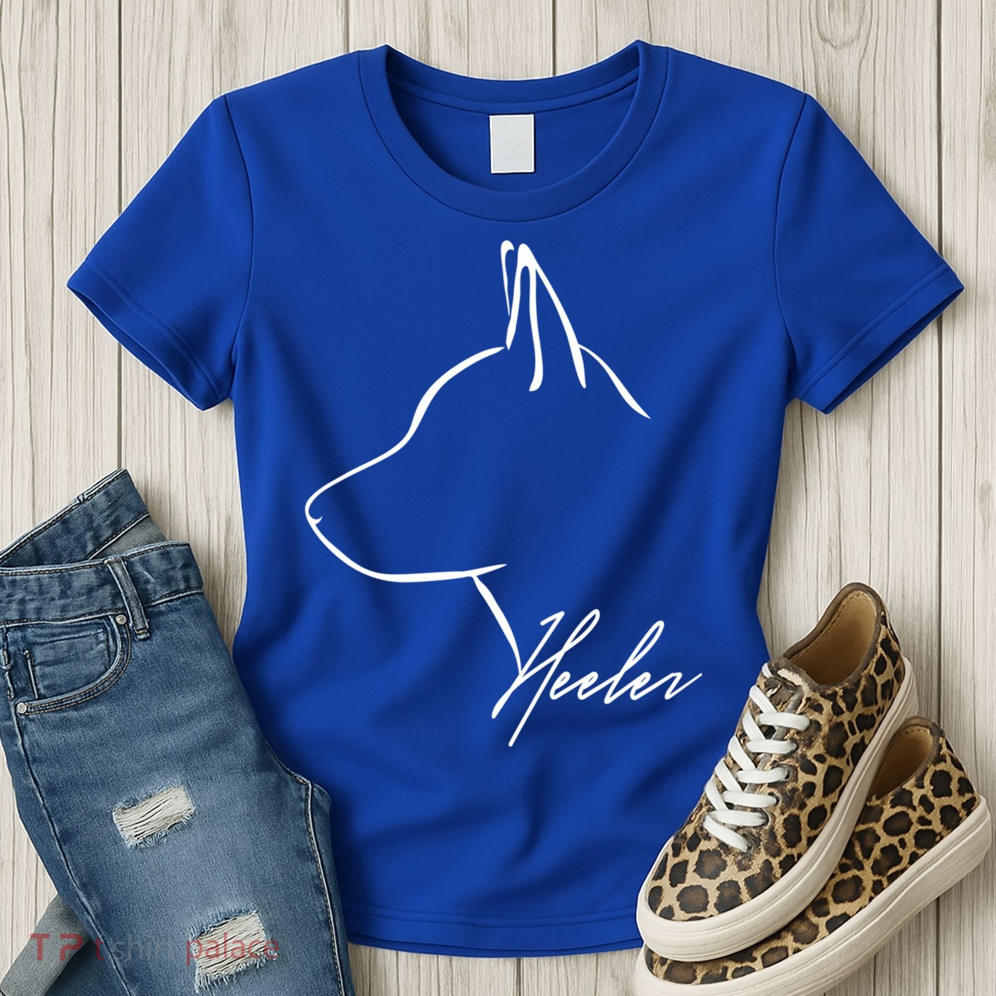 Blue Heeler Cattle Dog Profile Dog Mom Gift Present Cool Gift Women's T-Shirt