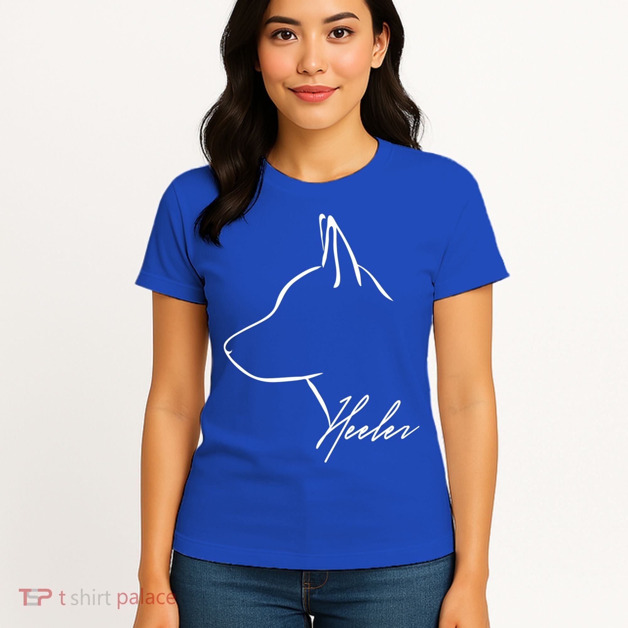 Blue Heeler Cattle Dog Profile Dog Mom Gift Present Cool Gift Women's T-Shirt