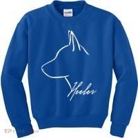 Blue Heeler Cattle Dog Profile Dog Mom Gift Present Cool Gift Kids Sweatshirt thumb 0