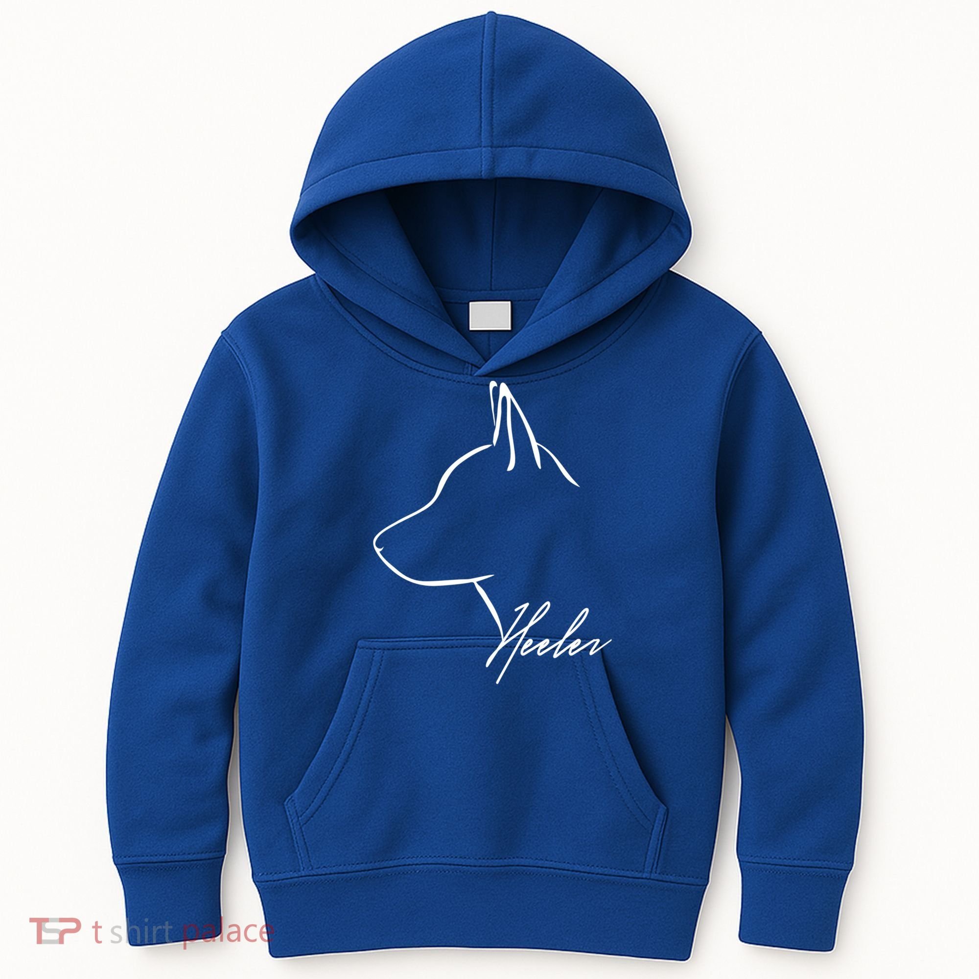 Blue Heeler Cattle Dog Profile Dog Mom Gift Present Cool Gift Kids Hoodie