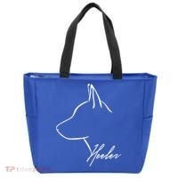 Blue Heeler Cattle Dog Profile Dog Mom Gift Present Cool Gift Tote Bag thumb 0